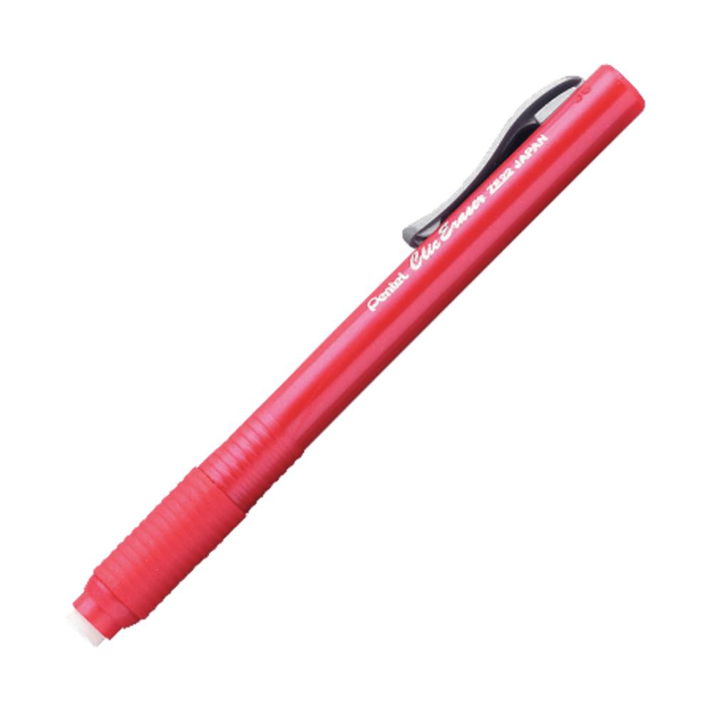ERASER;CLIC;W/GRIP;RED